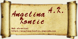 Angelina Kontić vizit kartica